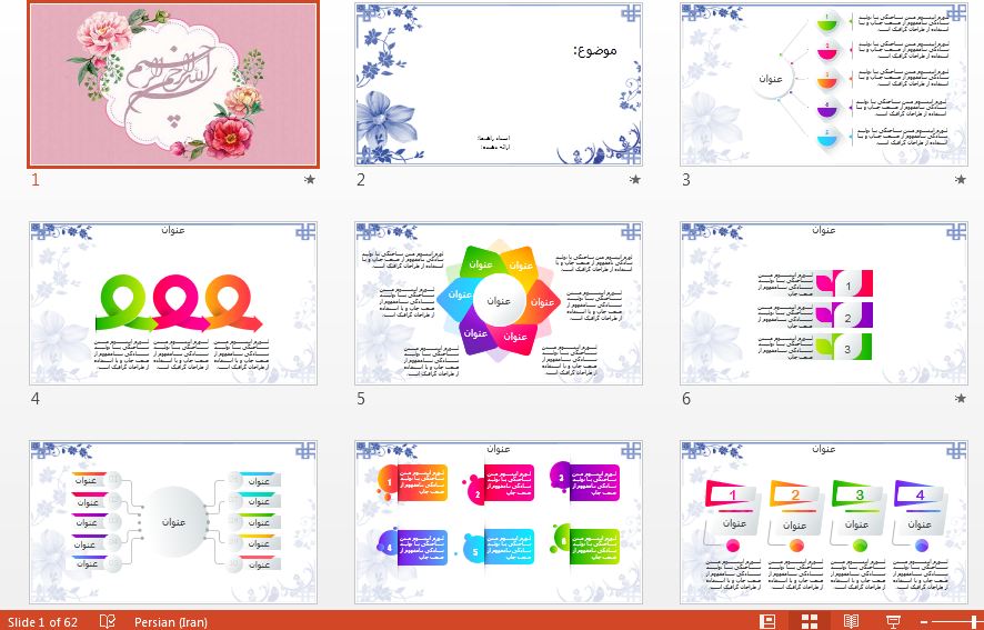 کاملترین قالب پاورپوینت حرفه ای گل